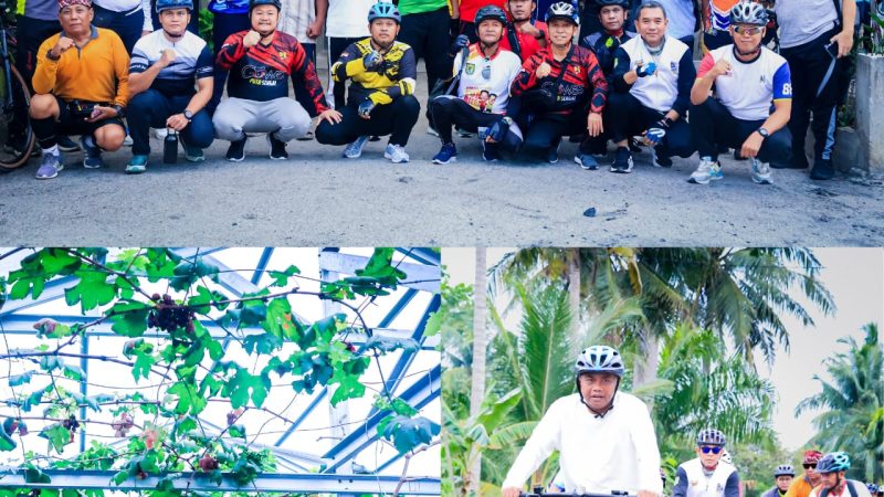 Bersepeda Menyusuri Desa, Bupati Sergai Temukan Potensi Pertanian dari Anggur hingga Melon