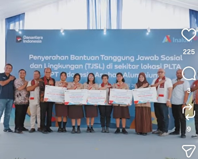 Inalum Komitmen Majukan Dunia Pendidikan Serahkan Bantuan di SD Negeri Pintu Pohan 