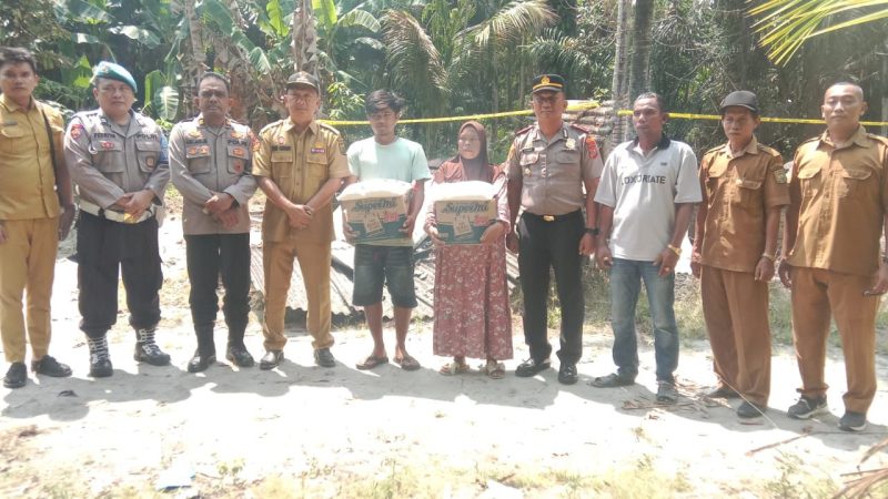 Polres Sergai Beri Bantuan Kemanusiaan Kepada Korban Kebakaran Rumah