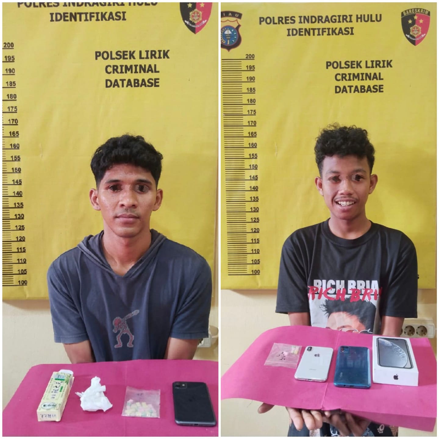 Polsek Lirik Inhu Ringkus Dua Pelaku Pengedar Pil Ekstasi, Puluhan Butir Diamankan