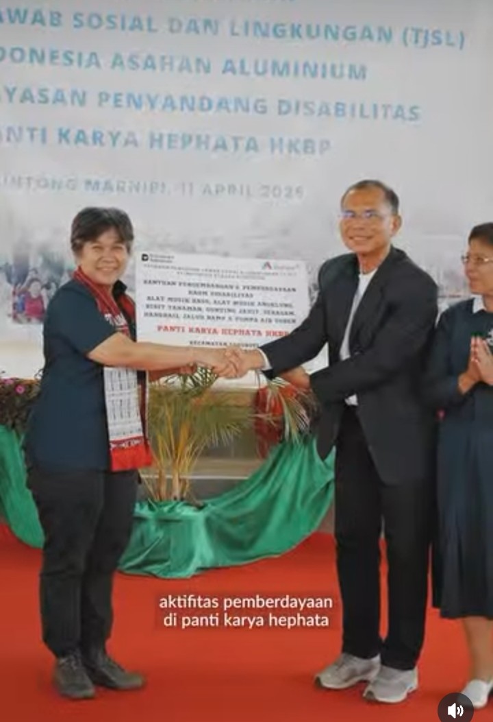 Inalum Serahkan Bantuan TJSL Ke Yayasan Penyandang Disabilitas Panti Karya Hephata HKBP