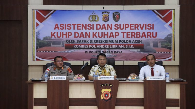 Polres Nagan Raya Terima Kunjungan Dirreskrimum Polda Aceh, Perkuat Fungsi Reskrim