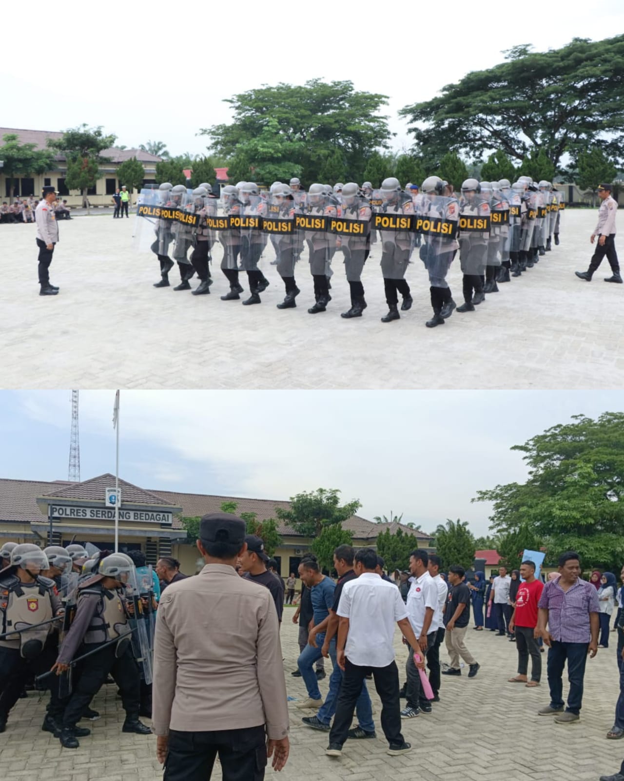 Persiapan Potensi Guantibmas, Polres Sergai Gelar Latihan Sispam Kota