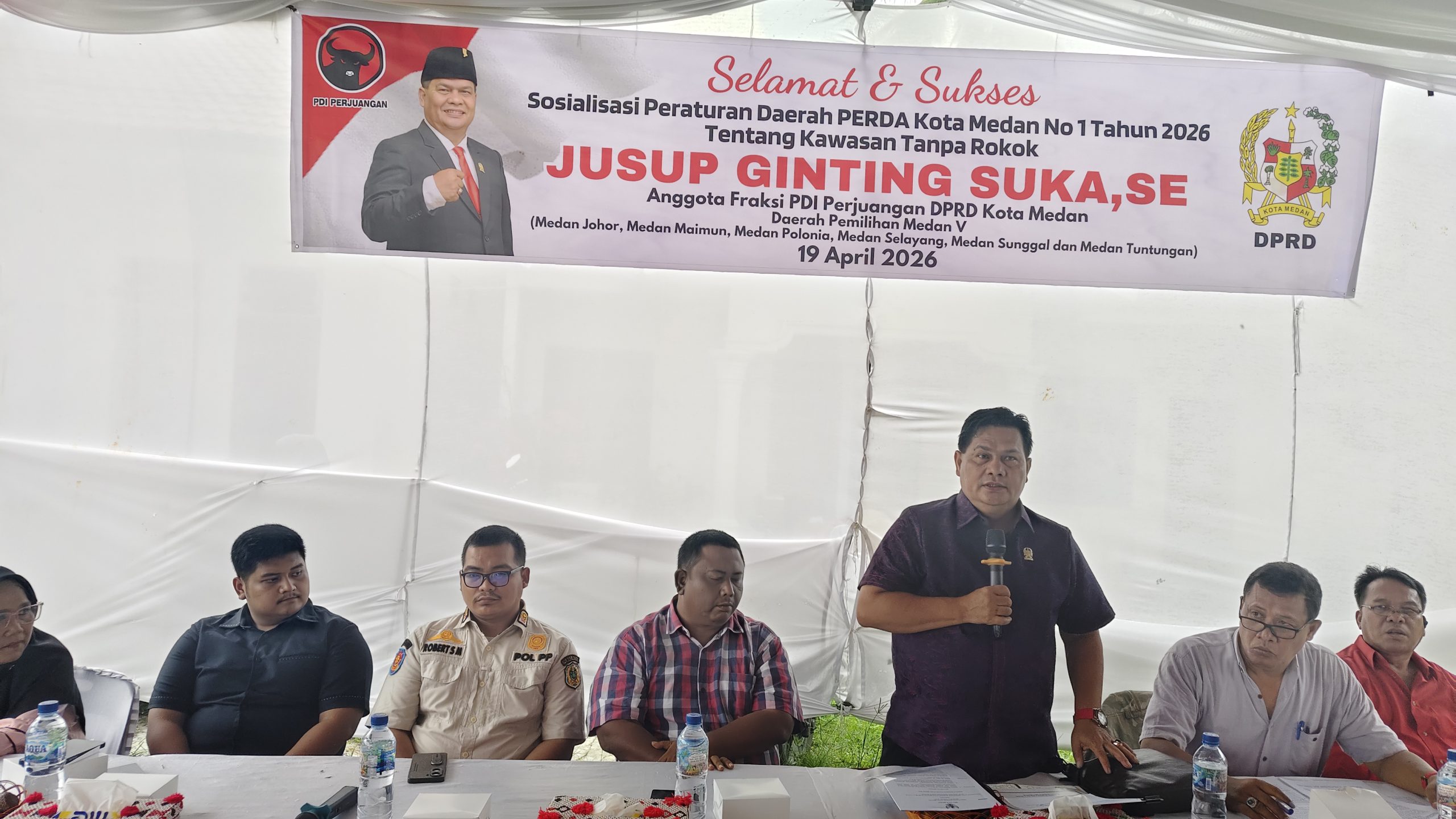 Sosperda KTR 2026, Jusup Ginting Tegaskan Asap Rokok Ancaman Serius bagi Warga Medan