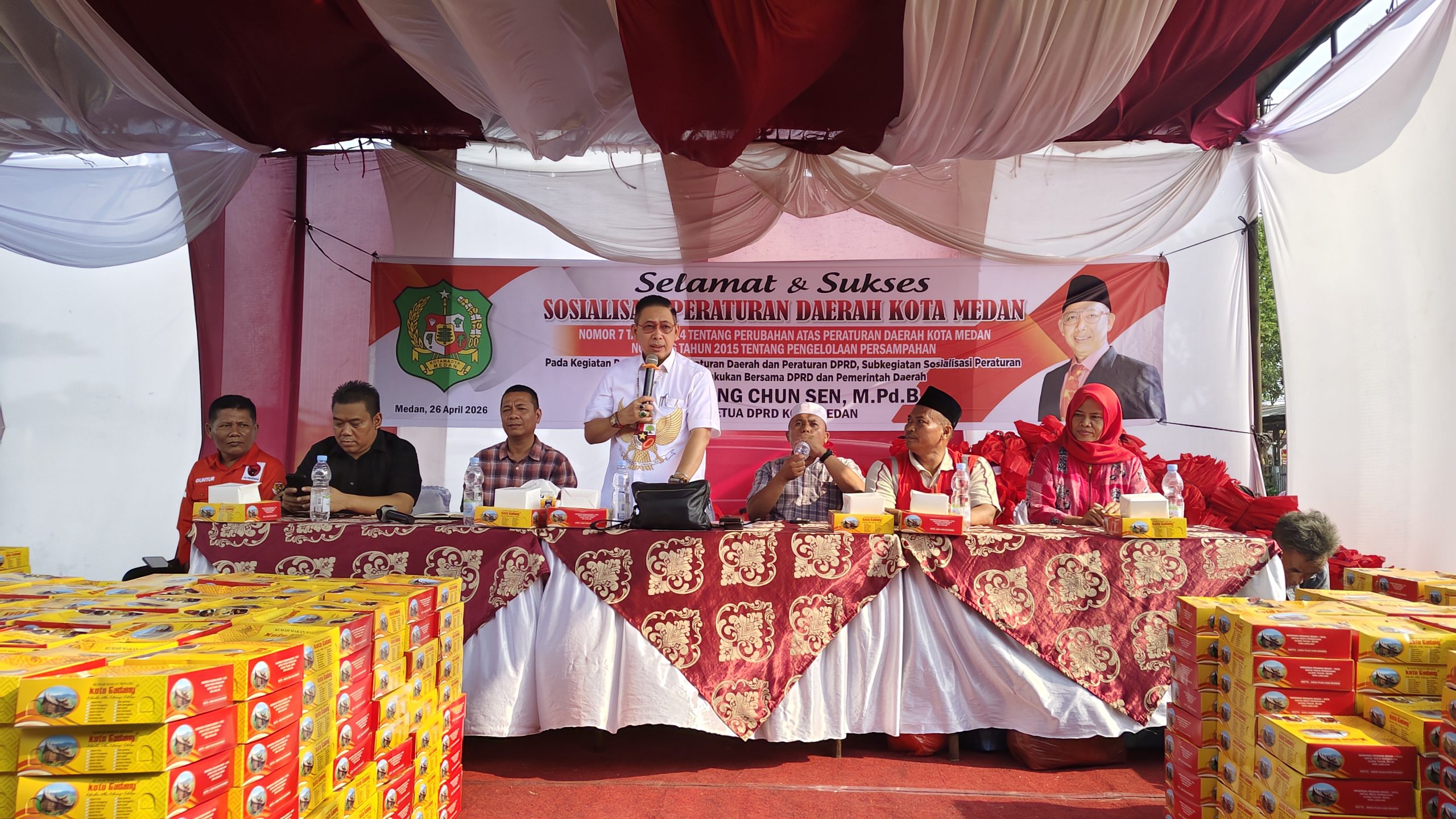 1600 Masyarakat Medan Deli Hadiri Sosperda Kerja DPRD Medan, Wong Chun Sen: Masyarakat Jangan Buang Sampah Sembarangan