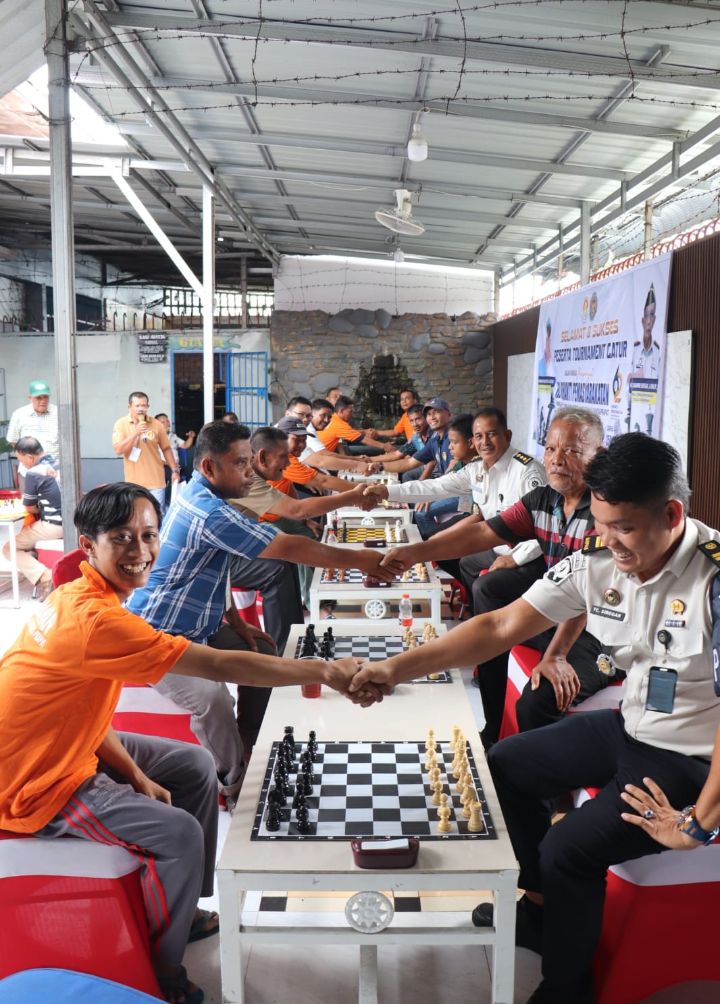 Perkuat Sinergi dan Pembinaan, Lapas Rantauprapat Gelar Turnamen Catur Bersama Percasi Di HBP Ke-62