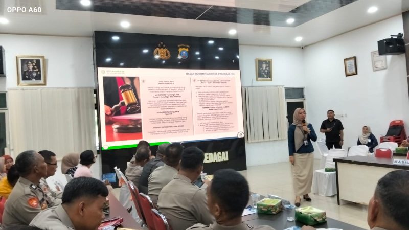 BPJS Kesehatan Sergai Sosialisasikan Program JKN Kepada Personel Polres Sergai