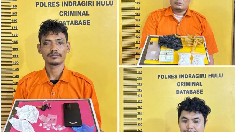 Satresnarkoba Polres Inhu Bekuk Komplotan Pengedar Sabu