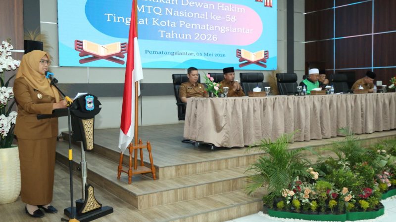 Wakil Wali Kota Pematangsiantar Lantik Dewan Hakim Musabaqah Tilawatil Qur’an Nasional (MTQN) ke-58 Tingkat Kota Pematangsiantar Tahun 2026