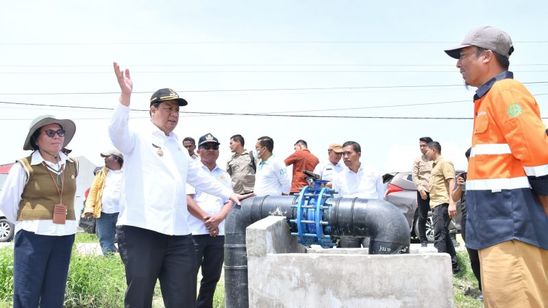 Bupati Samosir Tinjau Pembangunan Pompa Air Tenaga Surya Bantuan Kedubes Inggris, Akan Airi 80 Hektare Persawahan