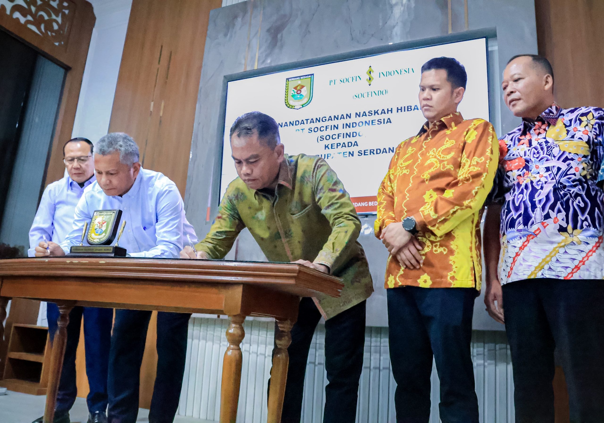Pemkab Sergai Apresiasi Hibah Tanah PT. Socfindo Dukung Pembangunan Fasilitas Publik