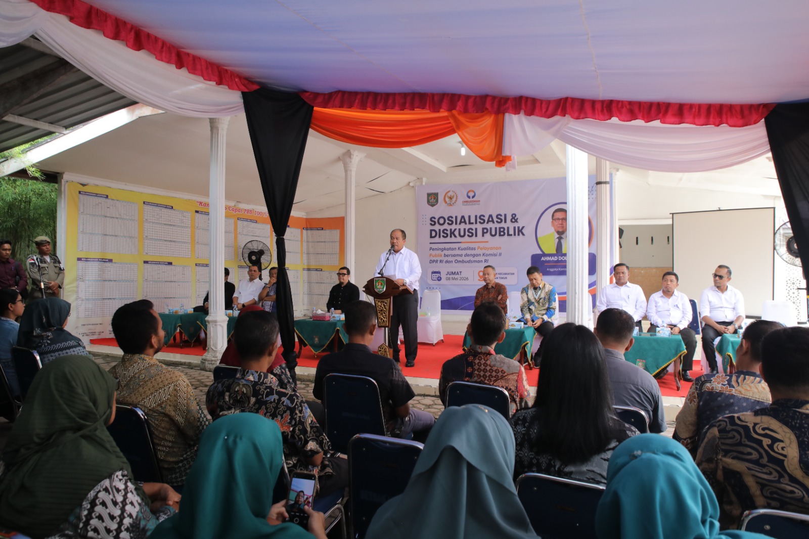 Sosialisasi Dan Diskusi Publik Peningkatan Kualitas Pelayanan Publik Bersama Komisi II DPR RI Dan Ombudsman 