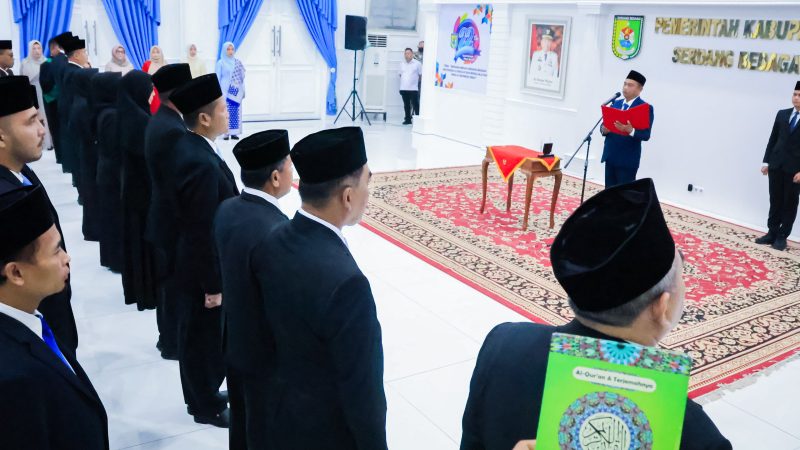 Bupati Darma Wijaya Lantik Beberapa Pejabat di Lingkungan Pemkab Sergai, Ini Nama-namanya