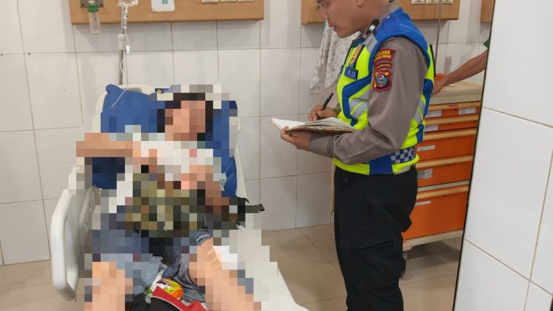 Dua Sepeda Motor Adu Banteng di Jalinsum Perbaungan, Tiga Orang Luka-luka