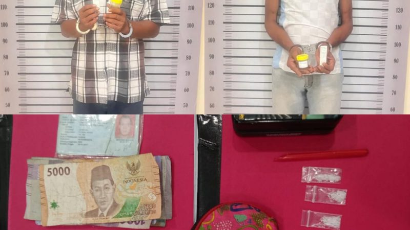 Komitmen Berantas Peredaran Narkotika, Satres Narkoba Polres Sergai Tangkap Dua Pria di Pasar Bengkel