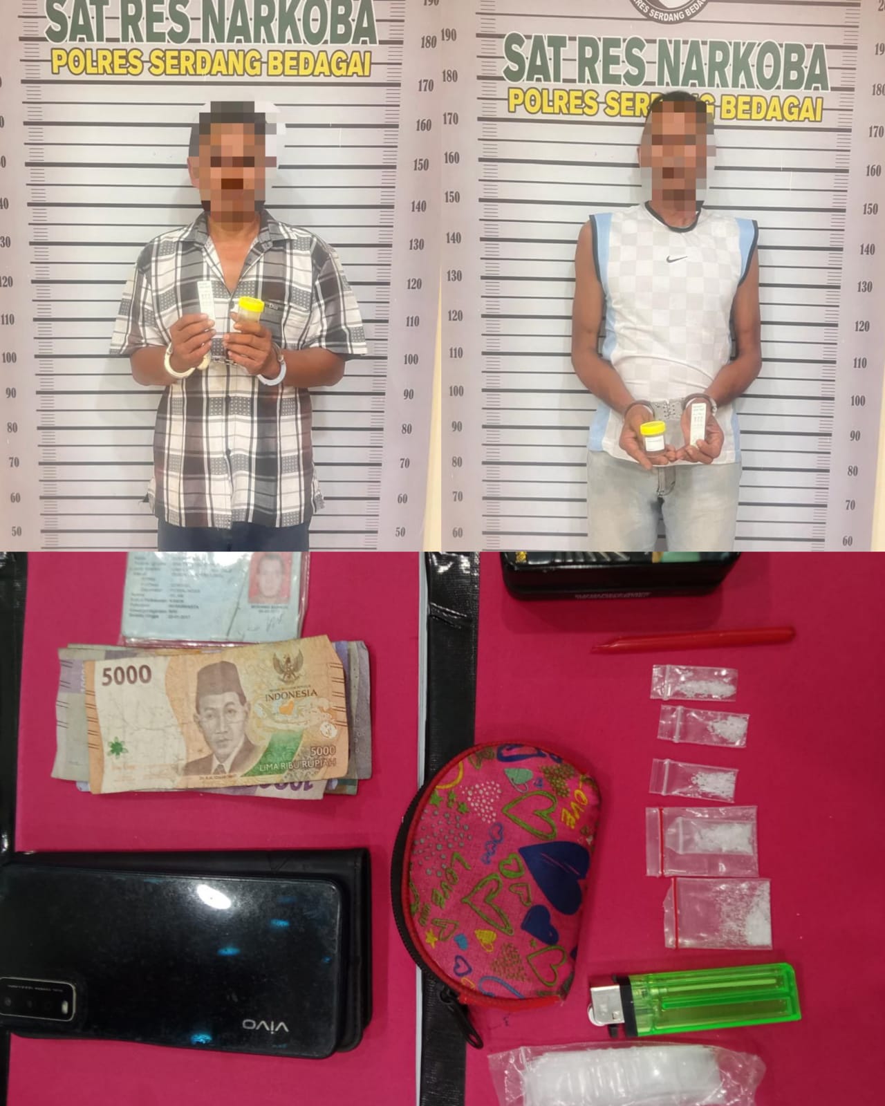 Komitmen Berantas Peredaran Narkotika, Satres Narkoba Polres Sergai Tangkap Dua Pria di Pasar Bengkel
