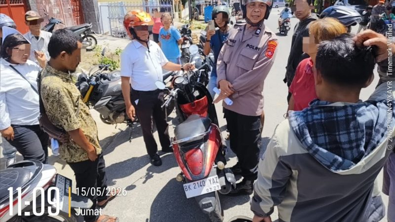 Respon Laporan CC 110, Polsek Siantar Utara Cek TKP Keributan di Jalan Bali
