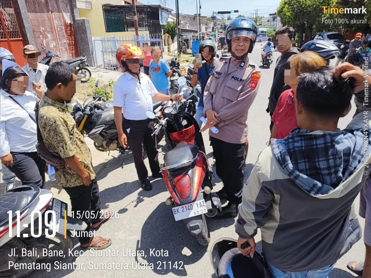 Respon Laporan CC 110, Polsek Siantar Utara Cek TKP Keributan di Jalan Bali