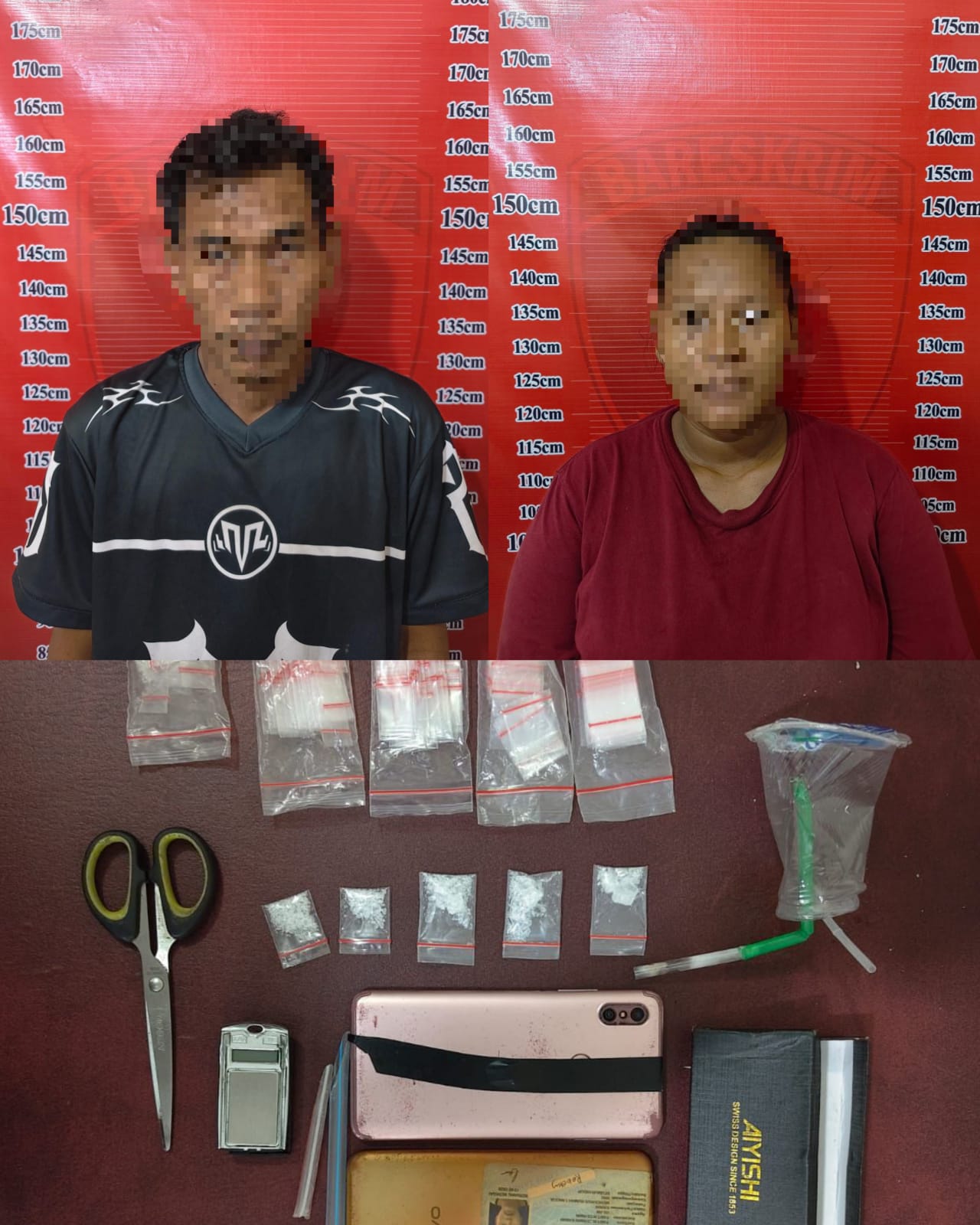 Bongkar Peredaran Sabu di Pantai Cermin, Pasutri Ditangkap Satres Narkoba Polres Sergai