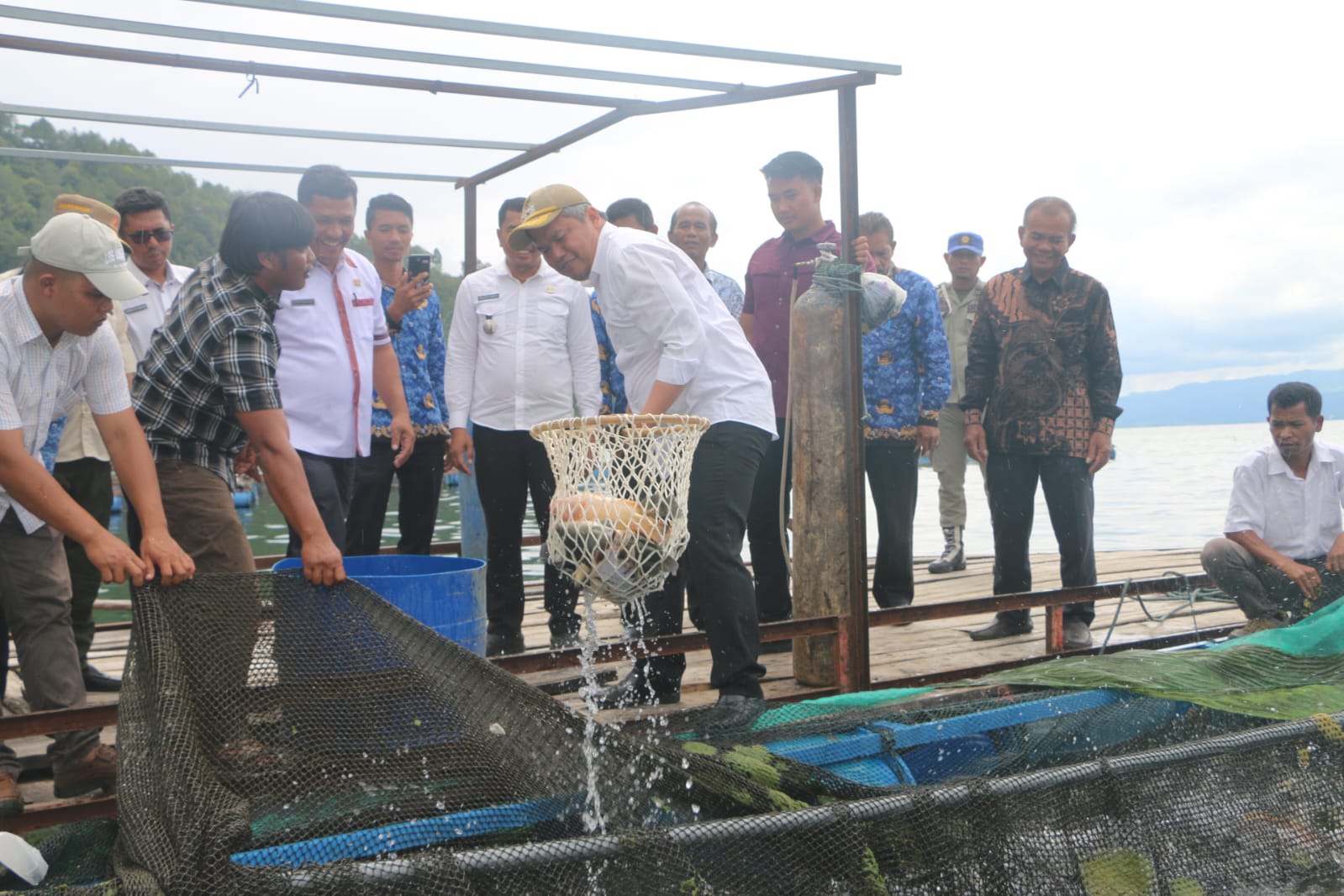 Pemkab Tapanuli Utara Dorong BUMDes Produktif, Panen Raya Ikan Nila Desa Hutalontung Jadi Role Model Ketahanan Pangan