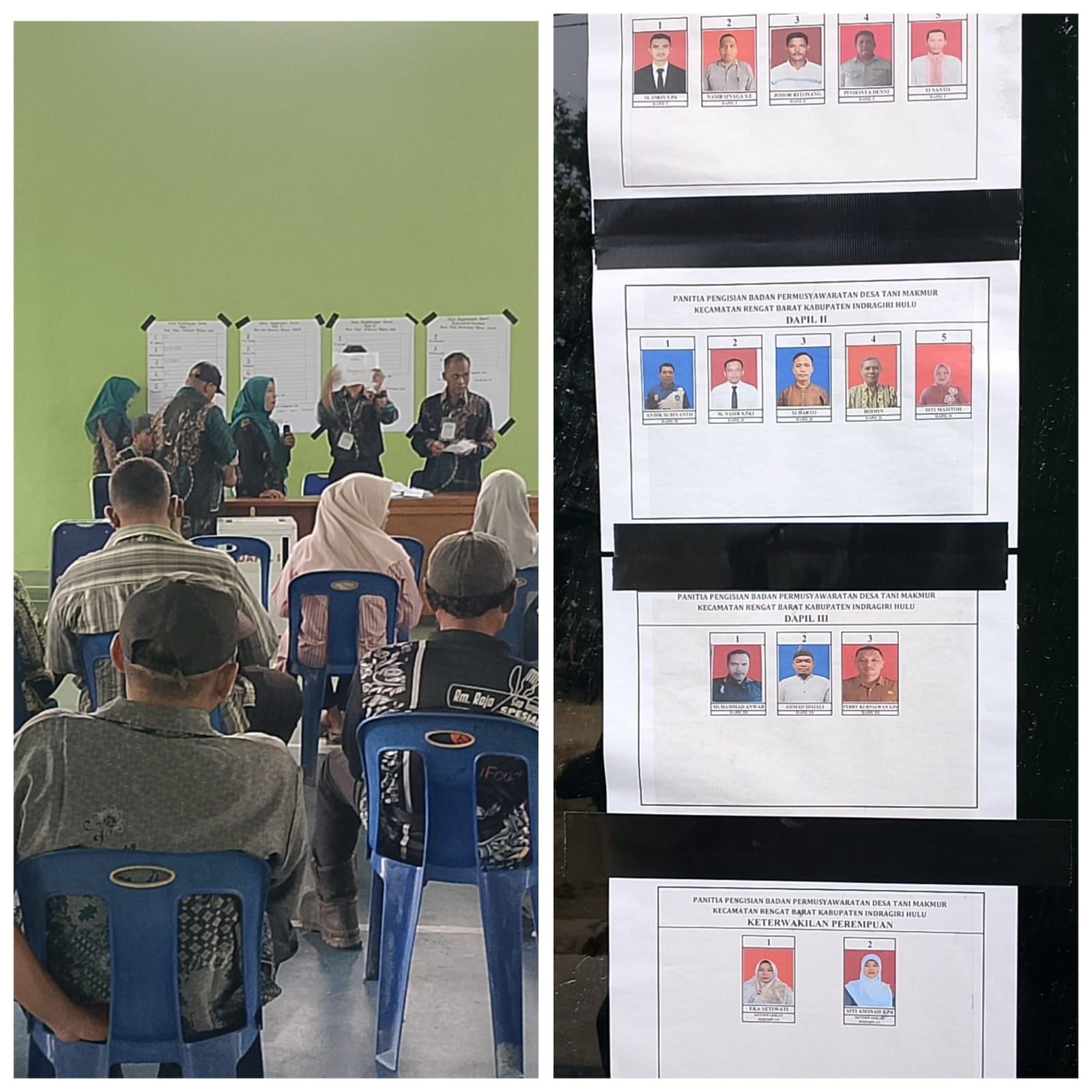 Pemilihan BPD  Desa Tani Makmur Berjalan Lancar Dan Aman ” Tujuh Calon Terpilih InI Pesan Kades.