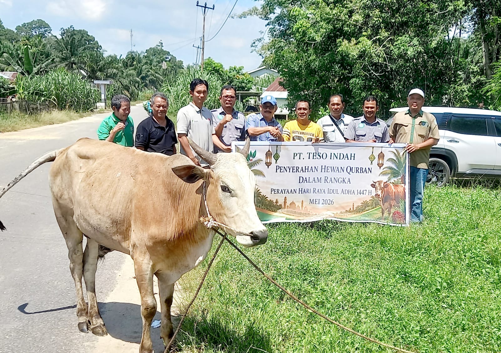 Sambut Idul Adha,PT.Teso Indah Serahkan Bantuan Hewan Qurban