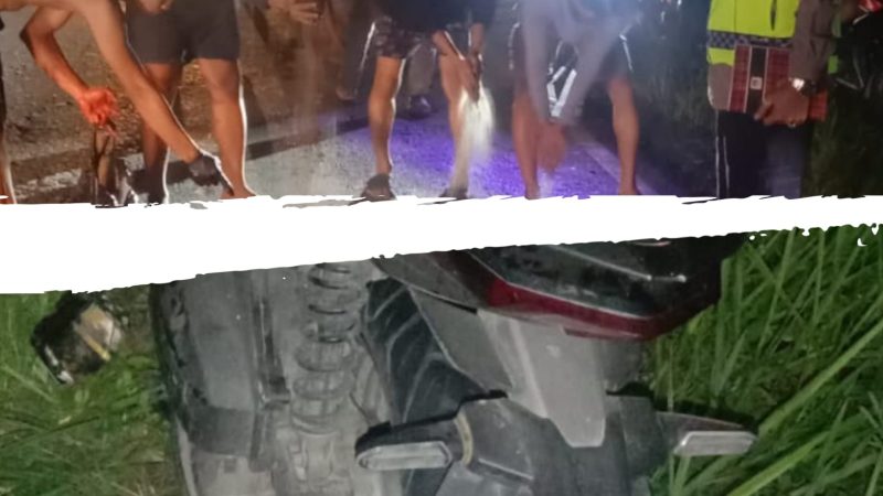 Satlantas Polres Sergai Langsung Tangani Kecelakaan Yang Mengakibatkan Satu Meninggal di Perbaungan