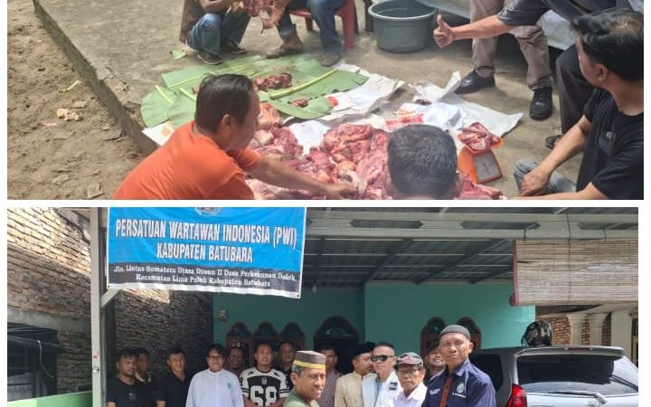 Sambut Hari Raya Idul Adha 1447 H, PWI Batu Bara Berbagi Puluhan Paket Daging Kurban Kepada Rekan Sesama Wartawan