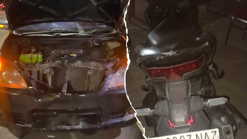 Honda Vario Tabrakan Dengan Toyota Avanza di Depan Tol Teluk Mengkudu, Dua Luka-luka