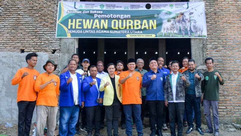Perkuat Toleransi dan Kebersamaan, Pemuda Lintas Iman Sumut Gelar Pemotongan Hewan Qurban