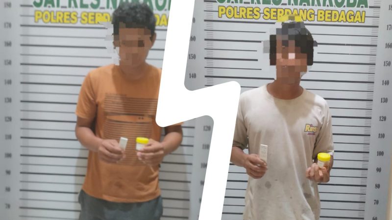 Niat Nyabu, Dua Pria Ditangkap Satres Narkoba Polres Sergai