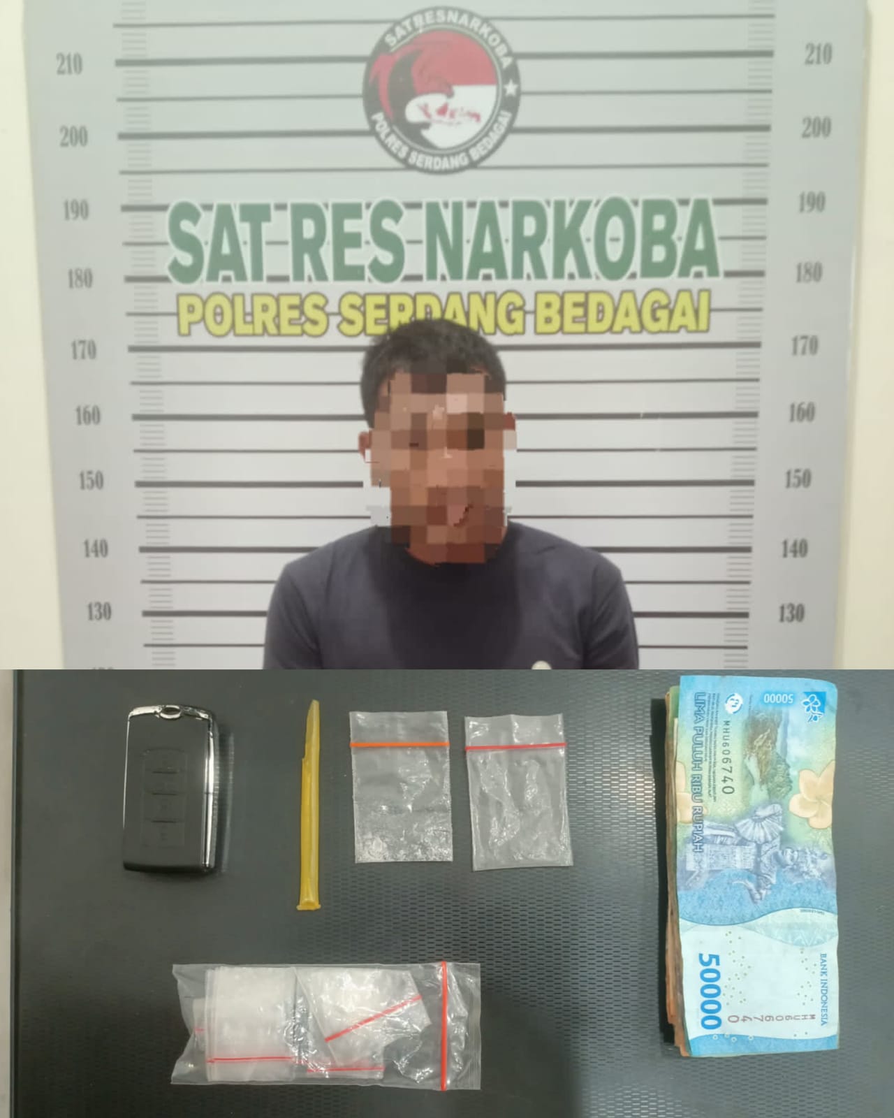 Satres Narkoba Polres Sergai Ciduk Pria Diduga Pengedar, Timbangan Digital Turut Disita