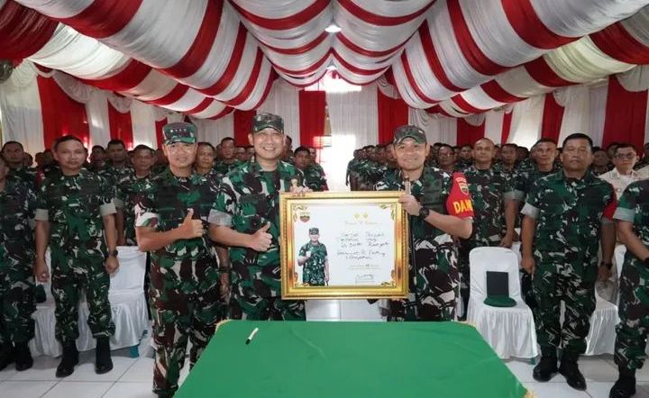 Dandim Letkol Kav Hanung Kaptiaji Sambut Kunjungan Pangdam I/BB di Makodim 0209/LB