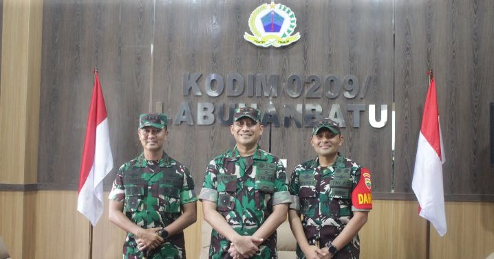 Sambut Kunjungan Pangdam I/BB, Dandim 0209/LB Sampaikan Program Presiden Bersinergi dengan Pemerintah Daerah