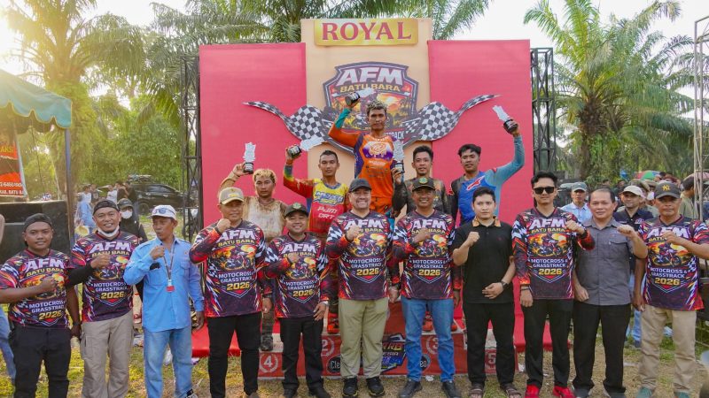 Resmi Tutup AFM Batu Bara Motocross & Grasstrack 2026 Bupati Baharuddin, Apresiasi Sportivitas