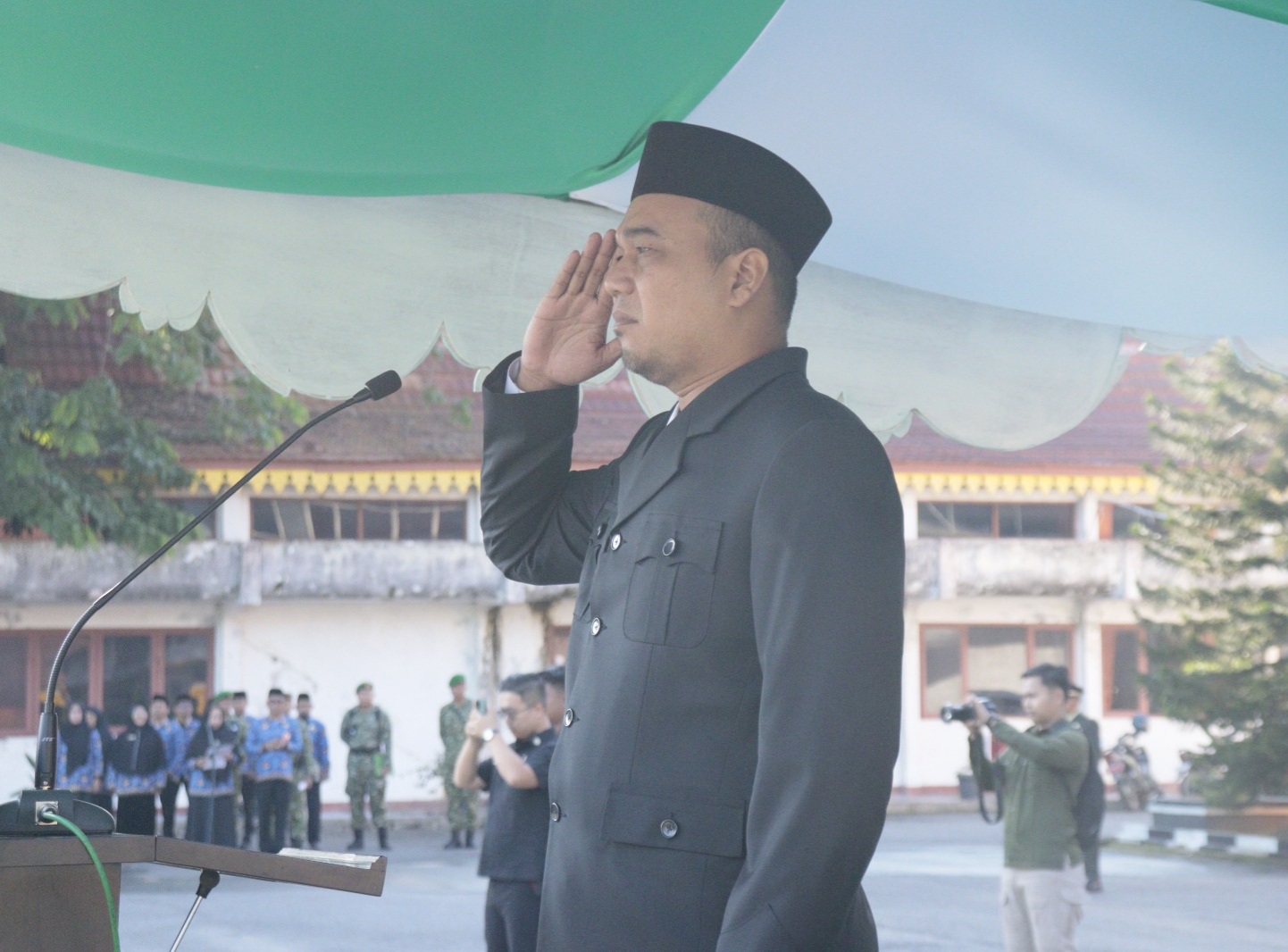 Bupati Inhu Pimpin Upacara Peringatan Hari Lahir Pancasila dan Hari Lungkungan Hidup Sedunia 2026