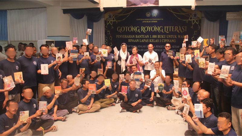Gotong Royong Literasi, Lapas Cipinang Terima Ribuan Buku untuk Bangun Harapan Warga Binaan