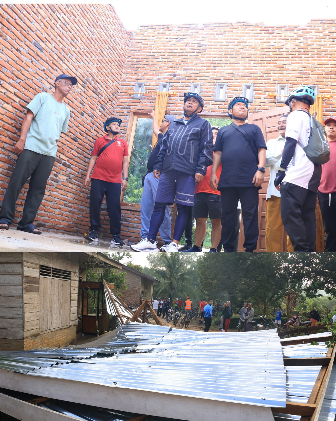 Bupati Sergai Tinjau dan Serahkan Bantuan Korban Angin Kencang di Sei Rampah