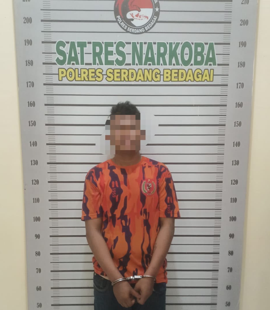 Sat Res Narkoba Polres Sergai Amankan Pria Dalam Gerebek Sarang Narkoba