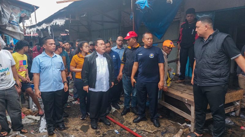 Wali Kota Wesly Silalahi Tinjau Langsung Lokasi Kebakaran Pasar Dwikora Pematangsiantar