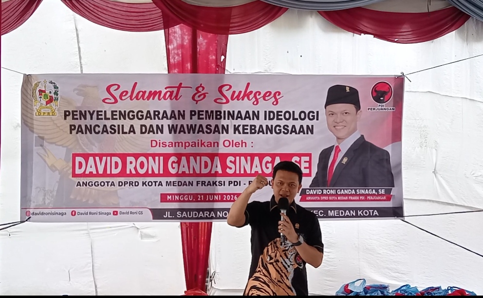 Laksanakan Wasbang, David Roni Ganda Sinaga Ajak Masyarakat Pahami dan Amalkan Pancasila