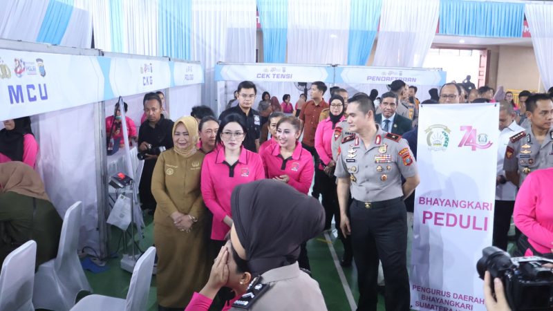 Kapolres Langkat Suksesi pelaksanaan Bakti Kesehatan Polda Sumatera Utara,Ribuan masyarakat Antusias Ikuti pelayanan Gratis