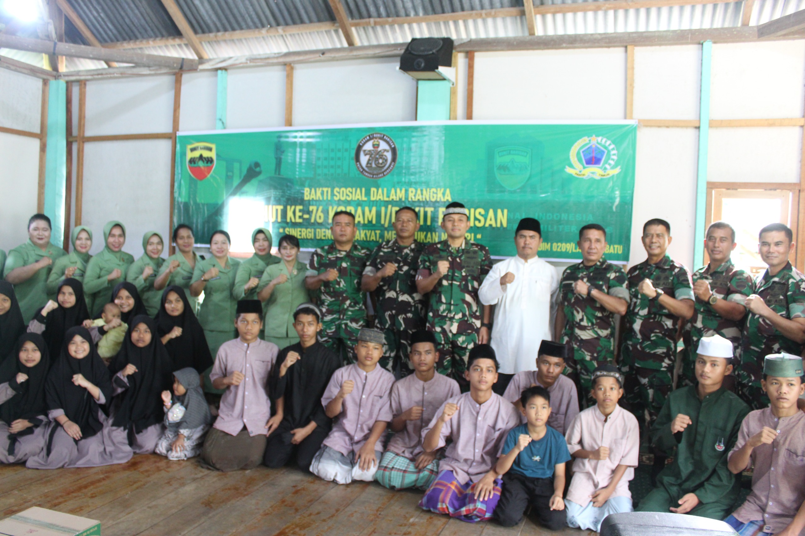 HUT ke-76 Kodam I/BB Jadi Momentum Berbagi, Dandim 0209/Labuhanbatu Berbagi Kebahagiaan Bersama Anak Yatim