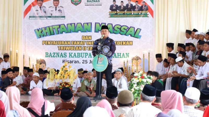Wakil Bupati Asahan Hadiri Khitan Massal Dan Penyaluran Zakat Asahan 2026