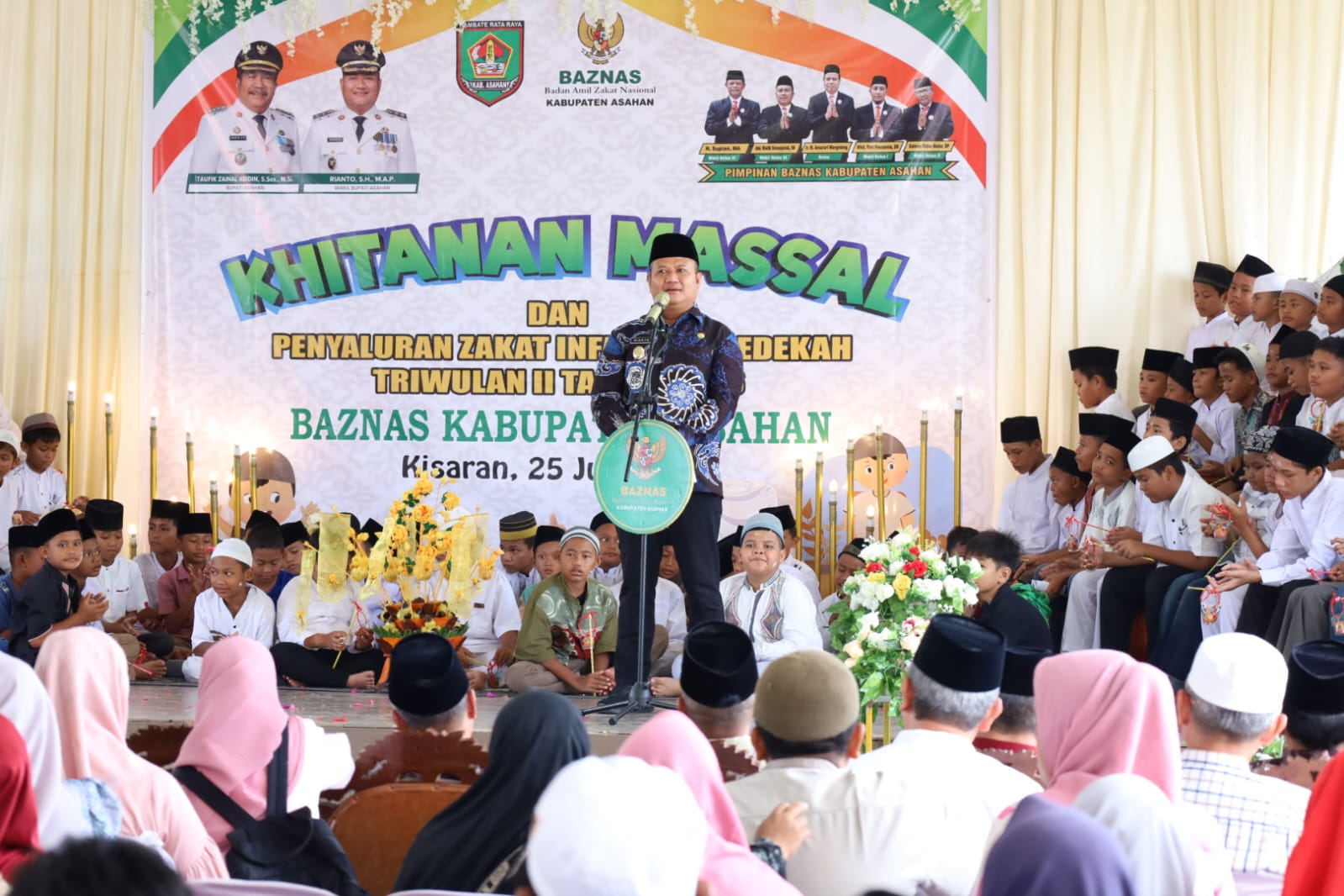 Wakil Bupati Asahan Hadiri Khitan Massal Dan Penyaluran Zakat Asahan 2026