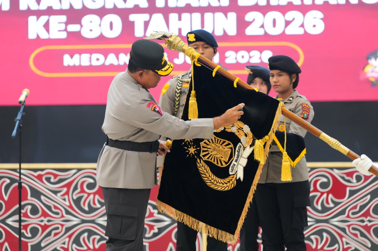 Kapolda Sumut Pimpin Upacara Pemuliaan Nilai-Nilai Tribrata, Perkuat Integritas Personel Sambut Hari Bhayangkara Ke-80 Tahun 