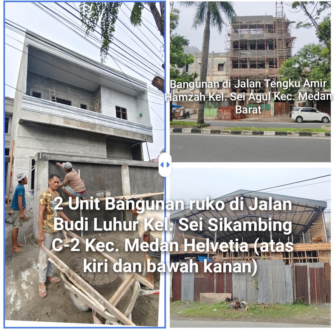 Tiga Bangunan di Medan Diduga Berdiri Tanpa PBG, Perkimcikataru dan Satpol PP Diminta Bertindak Tegas