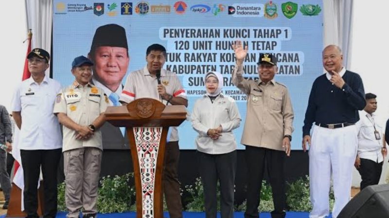Bersama Mendagri dan Menteri PKP, Wagub Sumut Tinjau Huntap Tapsel