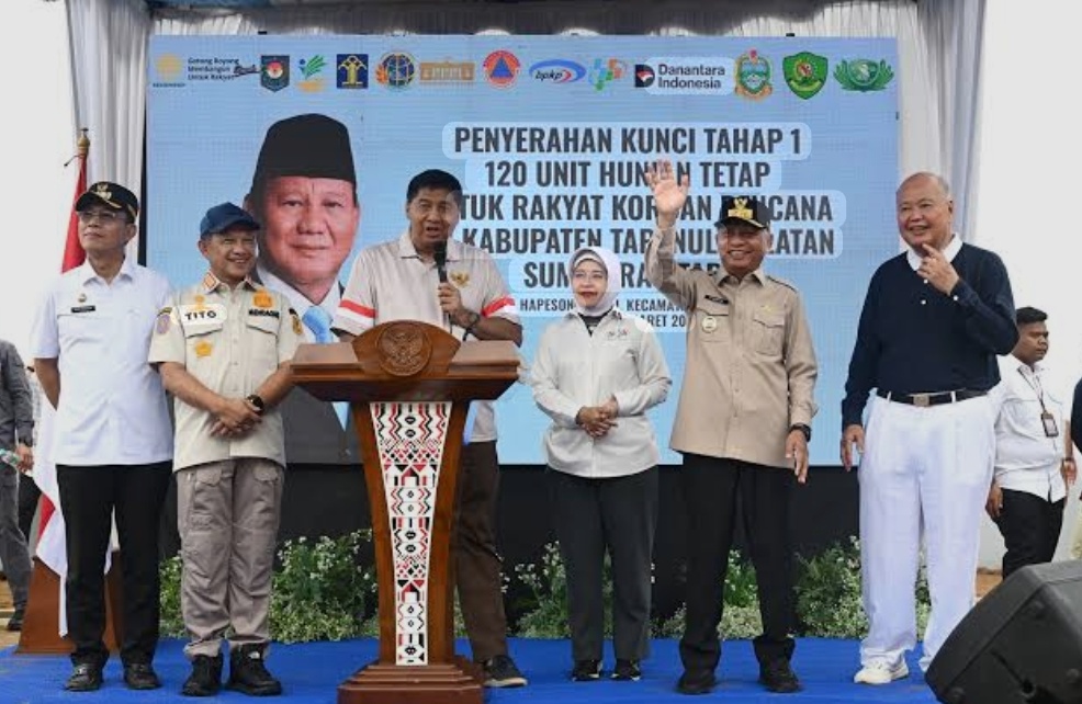Bersama Mendagri dan Menteri PKP, Wagub Sumut Tinjau Huntap Tapsel