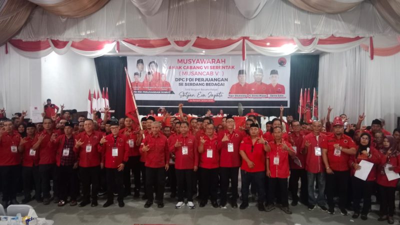 DPC PDI Perjuangan Sergai Gelar Musancab VI, Darma Wijaya Ingatkan Kader Tetap Solid dan Kompak